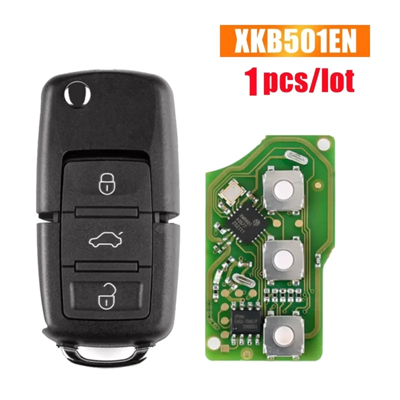 

For Xhorse XKB501EN Universal Wire Remote Key Flip Fob 3 Buttons For VW B5 Type For VVDI Key Tool Part