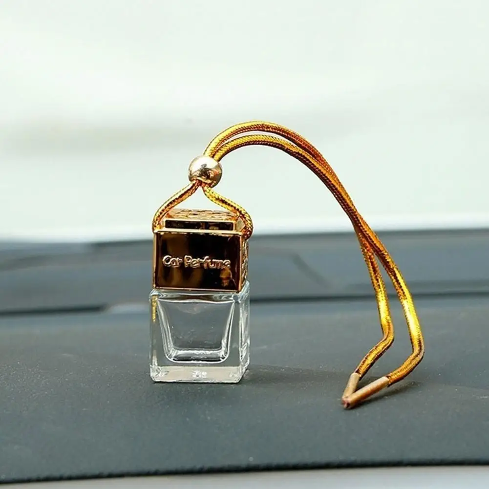 

Refillable Glass Car Hanging Air Freshener Perfume Pendant Empty Bottle For Vehicle