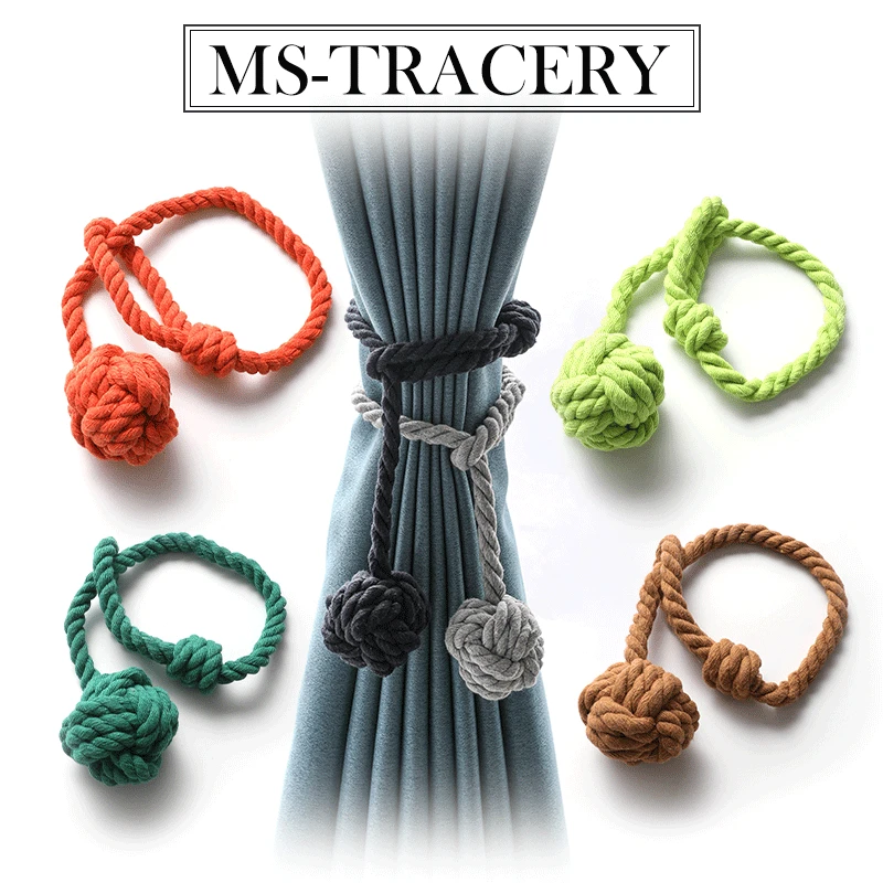 

Simple Window Trim Comfortable and Soft Cotton Rope Single Ball Curtain Strap Home Decoration Accessories for Living Room