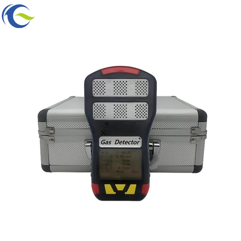 

CE ATEX LCD Display Portable biogas multi gas Analyzer CH4 CO H2S O2 H2 NH3 6 in1 gas alarm detector