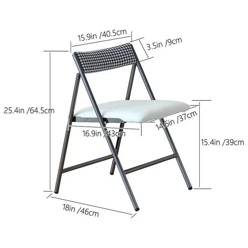 Folding Chair for Dining Table Convenient and Saving Space Suitable Event Party 268LB Weight Capacity Two Chairs