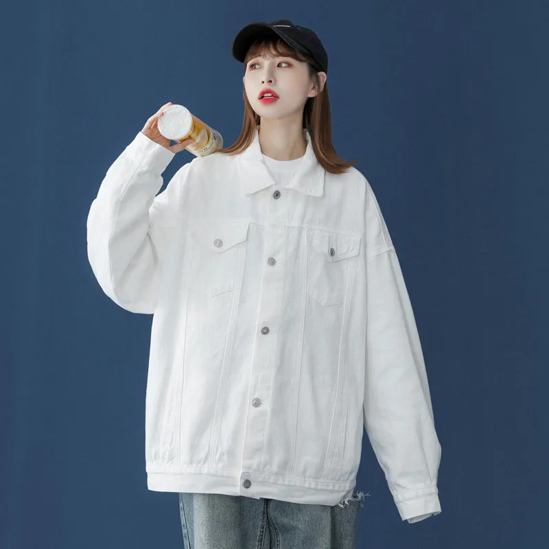 

Куртка женская джинсовая в Корейском стиле, свободная верхняя одежда из денима, винтажная бейсбольная форма, уличная одежда, H2397, весна-осень 2023