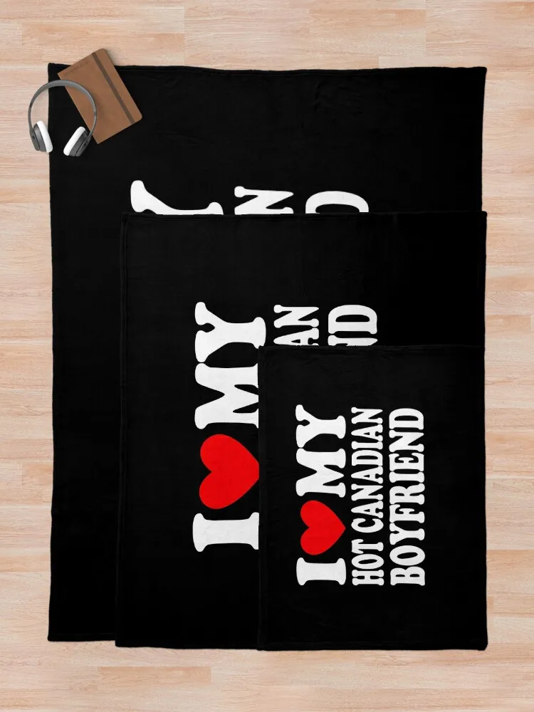 Я люблю своего горячего канадского парня I Heart My Canadian BF пледы мягкие клетчатые