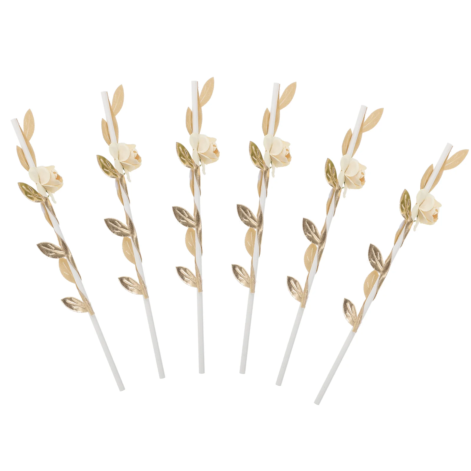 

6Pcs Flowers Cake Decorations Lovely Baking Cake Picks Fashion Cupcake Toppers