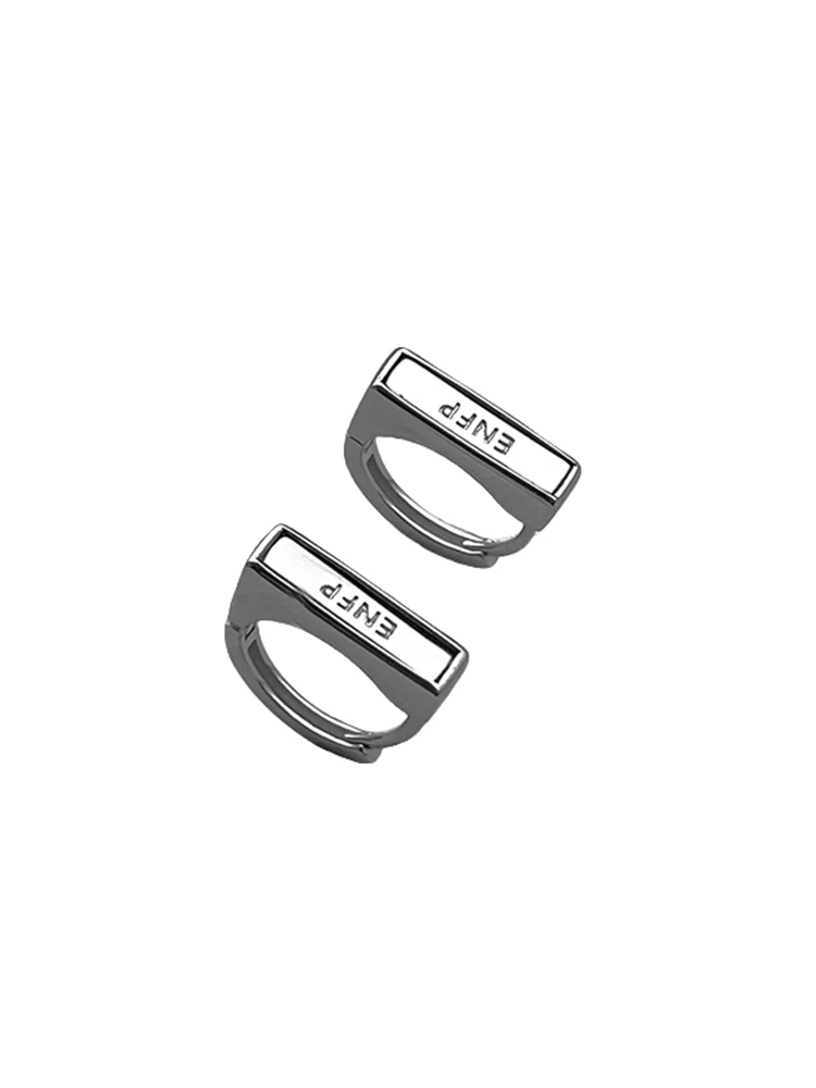 S925 Sterling Silver Letter Ear Buckle Women's Design Sense 2024 New Popular Non-allergic Earrings Earr...