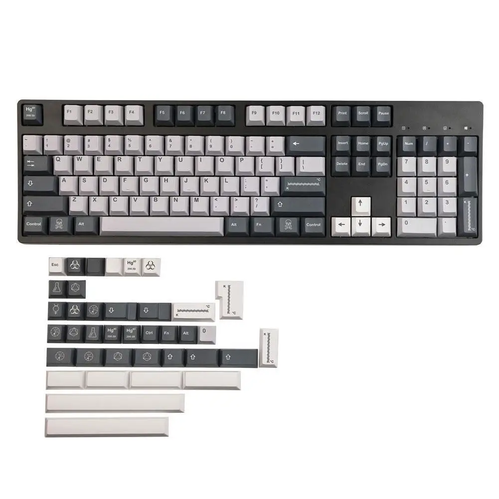 

140 Keys GMK Mercury Keycaps Profile PBT Dye Sublimation Mechanical Keyboard Keycap For MX Switch GH60/GK61/GK64/84/87/96