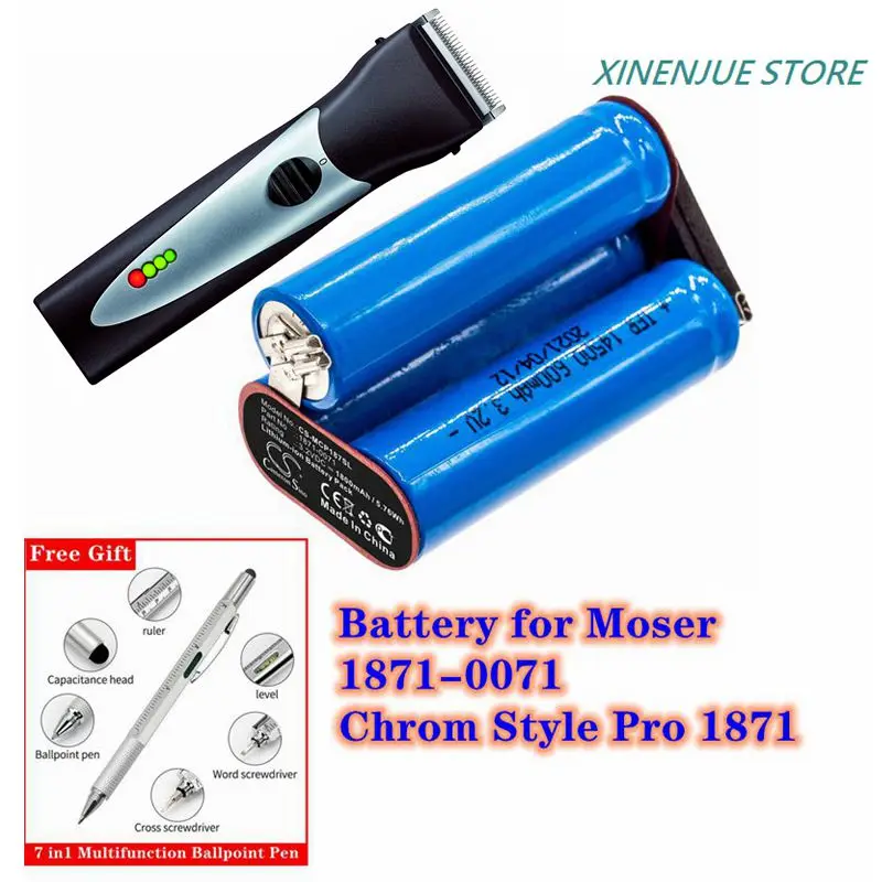 Электрическая аккумуляторная батарея 3 2 В/1800 мАч для Moser Chrom Style Pro 1871 1871-0071 |