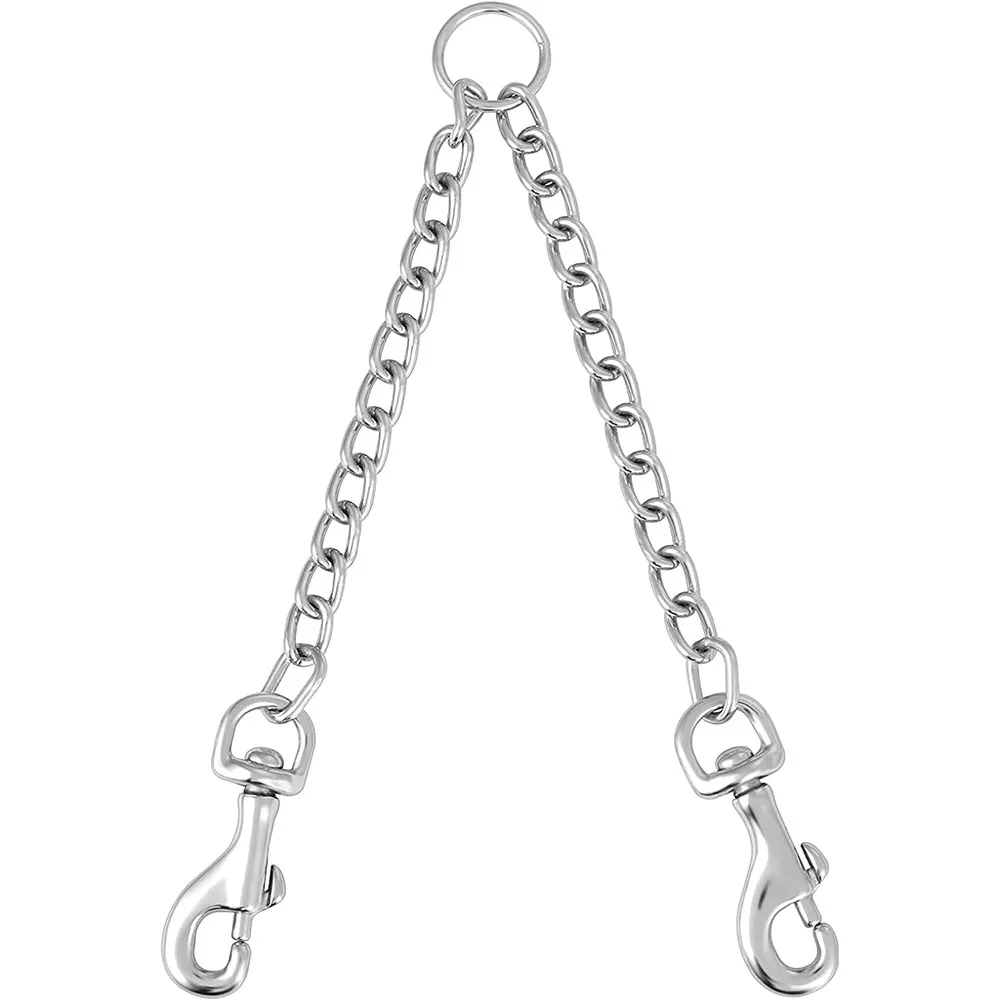 

Double Extension Splitter Rope Chain Dog Leash Metal Durable Dual Pets Dogs Proof Lead Free Dog Walking Lead Chew For Tangle 2