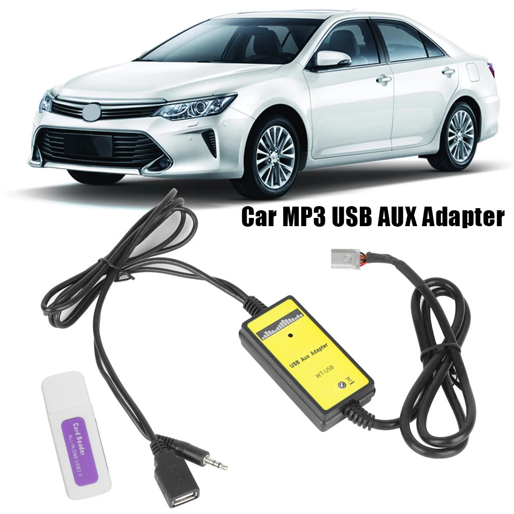 

Car MP3 USB AUX Adapter Bluetooth Car Kit 6+6Pin CD Changer Adapter for TOYOTA LEXUS Corolla RAV4 Camry With 3.5mm AUX In