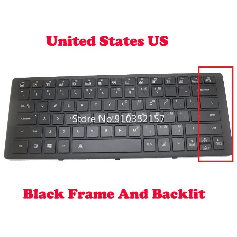 Backlit Keyboard For Gigabyte P34G V2 P34F V5 P34W V3 P34K V3 U2442D U2442F U2442S U2442N U2442T U2442V U24F U24T P34 English US