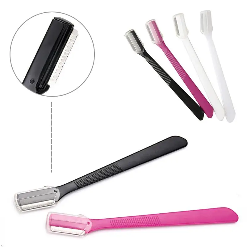 

2pcs Eyebrow Trimmer Facial Hair Trimmer Shaping Eyebrow Knife Razor Stainless Steel Blade Eyebrow Remover Makeup Tool Wholesale