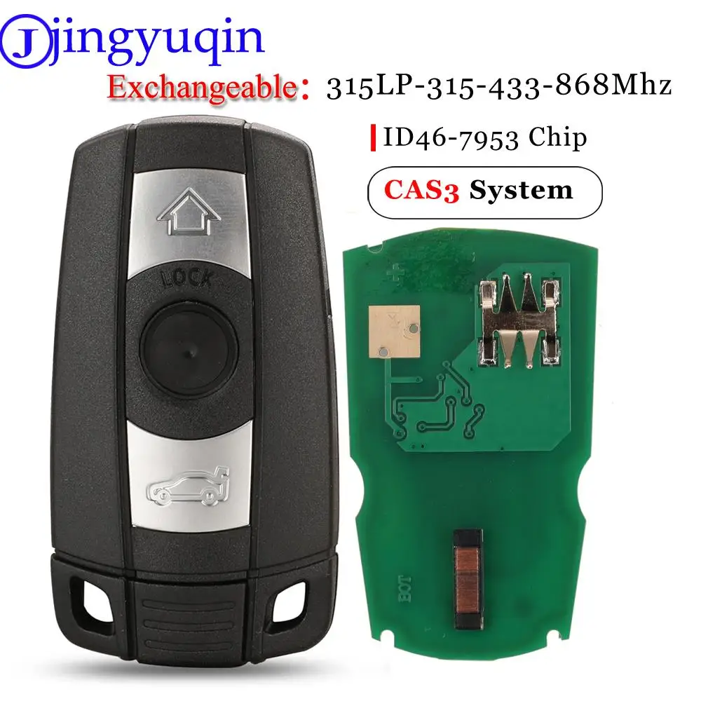 

jingyuqin Remote Smart Key Exchangeable 315LP/315/433/868MHz ID46 7953 For BMW CAS3 System E92/93 E60/61 3/5 Series X5 X6 Z4