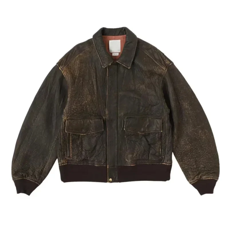 VISVIM FIL 22AW ELMENDORF Nakamura японская мода Тяжелая потертая овчина куртка Ретро a2 кожаная