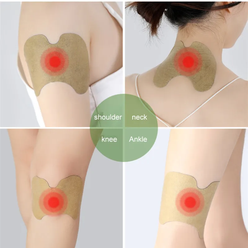 

12pcs Knee Pain heating Plaster Wormwood Knee Paste Cervical Paste Shoulder Neck Moxibustion Paste Relief Muscle Pain Sticker