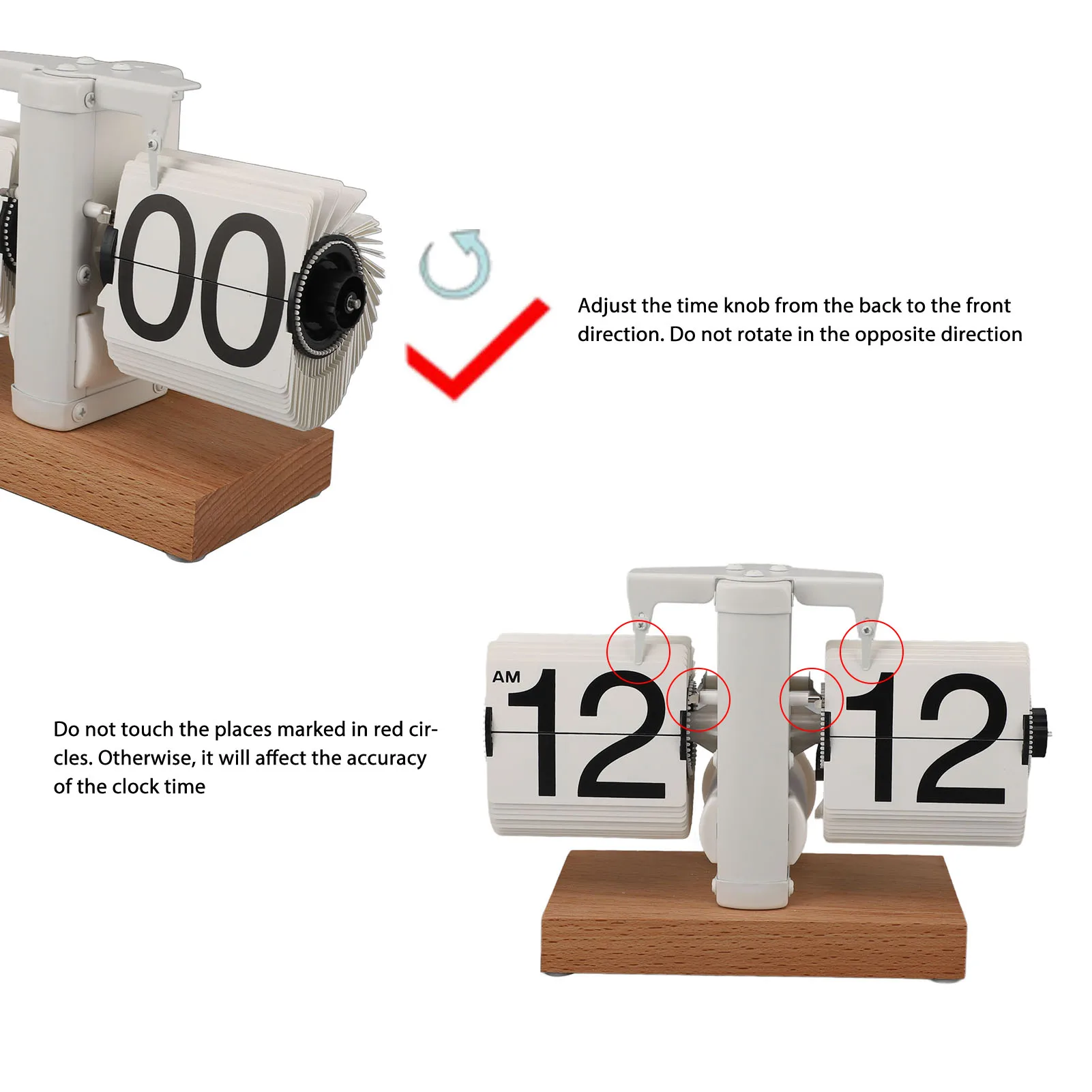 Цифровые настольные часы в стиле ретро с откидной крышкой от TOPINCN автоматическим