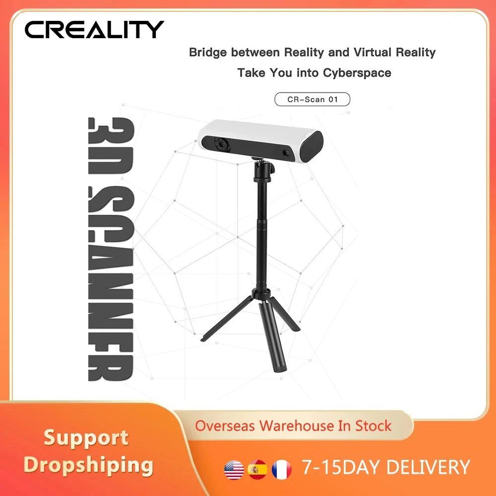 

CREALITY CR-Scan 01 3D Scanner 0.1mm High Accuracy Quick Scan 32Bit Automatic Identification Repair with 8G USB Drive