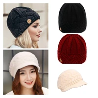 new womens beanie hats warm winter soft stretch crochet slouchy skully knit cap unisex chunky knit warm skully beanie ski cap
