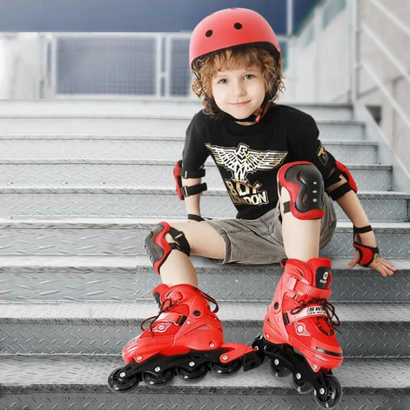 Rollerblading children skates in whole suit roller skates straight men and women in professional beginners