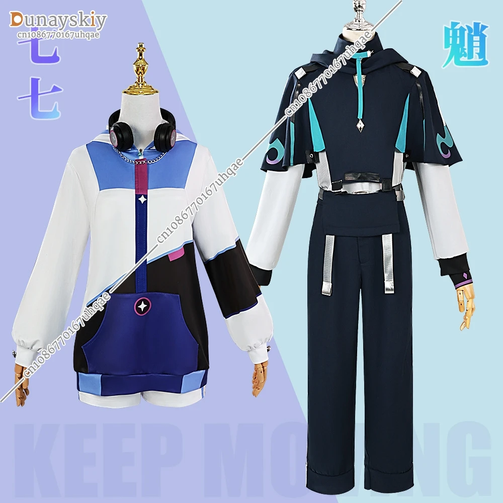 Genshin Impact Game Qiqi Xiao Косплей Костюм Аниме Повседневный наряд Парик Ролевая игра