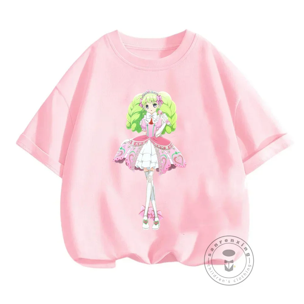 Повседневная хлопковая футболка для детей Pripara с мультяшным принтом