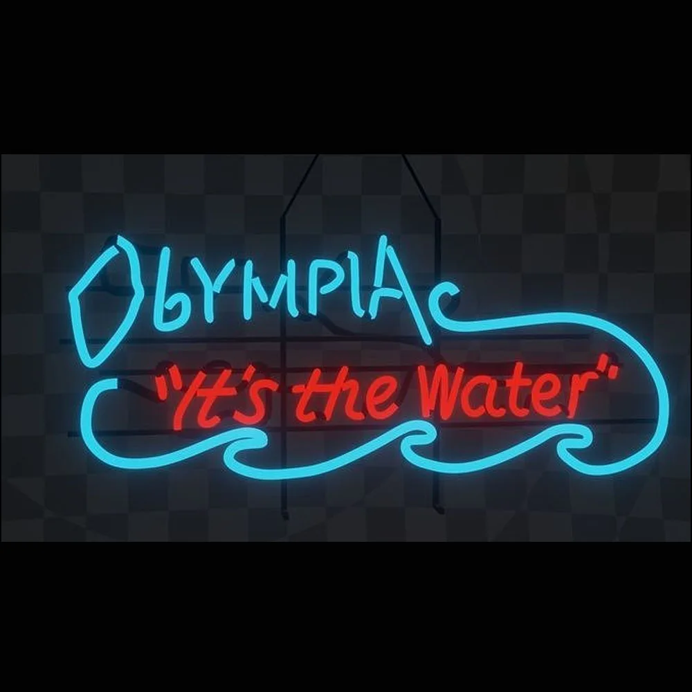 

Olympia It's The Water Neon Light Sign Custom Handmade Real Glass Tube Beer Bar Store Advertise Room Decor Display Lamp 24"X15"