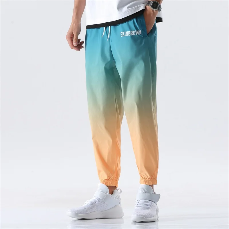 

OEIN New Hip Hop Streetwear Joggers Pants Men 2021 Casual Cargo Pant Trousers High Street Elastic Waist Panelled Harem Pants Man