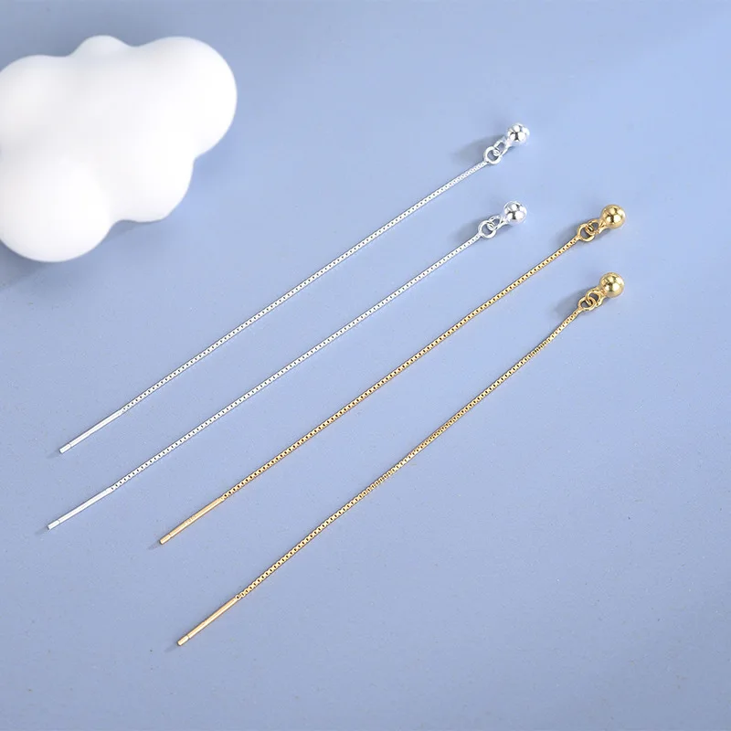 Женские серьги-гвоздики из серебра 925 пробы с бусинами