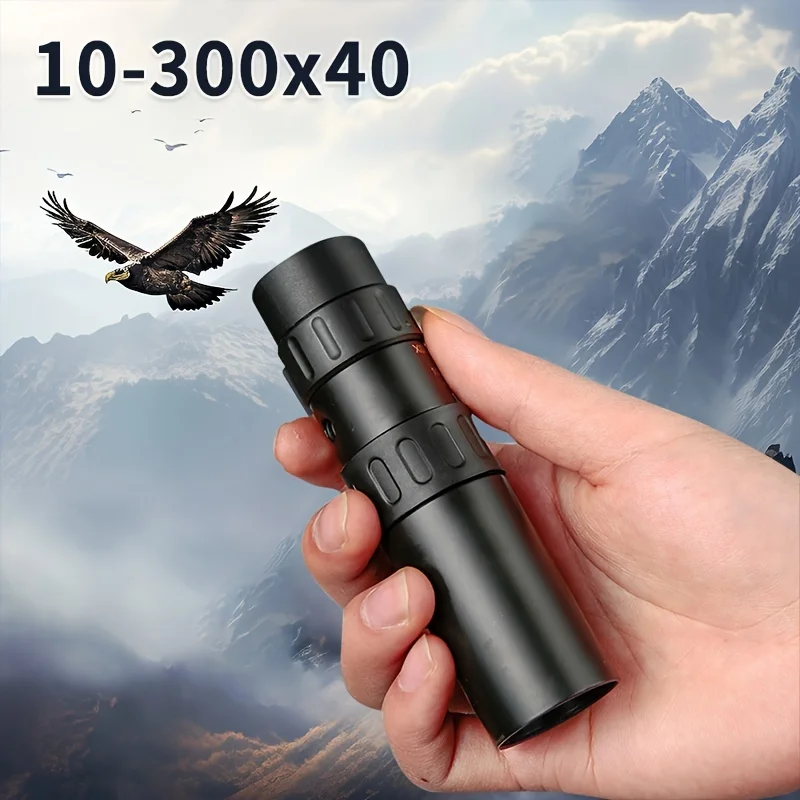 

10-300x40 Monocular Telescope, Optical Ultra-Long-Distance Monocular For Outdoor Camping Bird Watching Hunting Observation