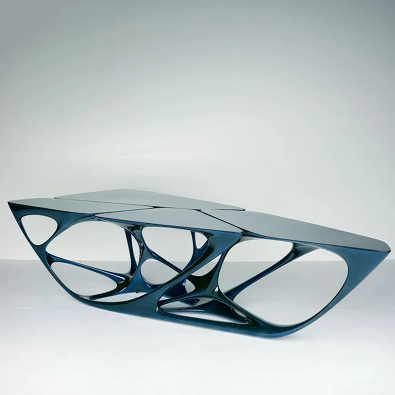 

Nordic Irregular Triangle Coffee Table Glass Steel Decor Customized Living Room Center Table Meubles De Salon Home Furniture
