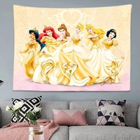 disney princess tapestry for children room 3d print wall hanging tapestry wall decor home decoration background cloth gifts
