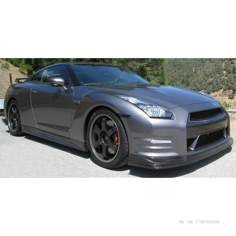 Фото Горячая новинка: карбоновый спойлер-лип для Nissan GT-R35 (2012-2016), модель KSK, передний сплиттер, элемент для тюнинга №1
