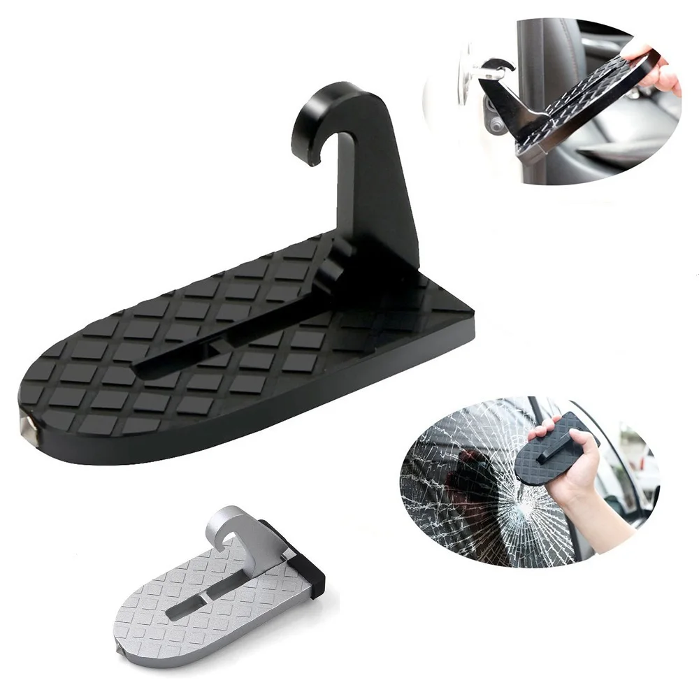 

Universal Foldable Car Roof Rack Step Car Door Step Latch Hook Auxiliary Foot Pedal Aluminium Alloy Safety Hammer