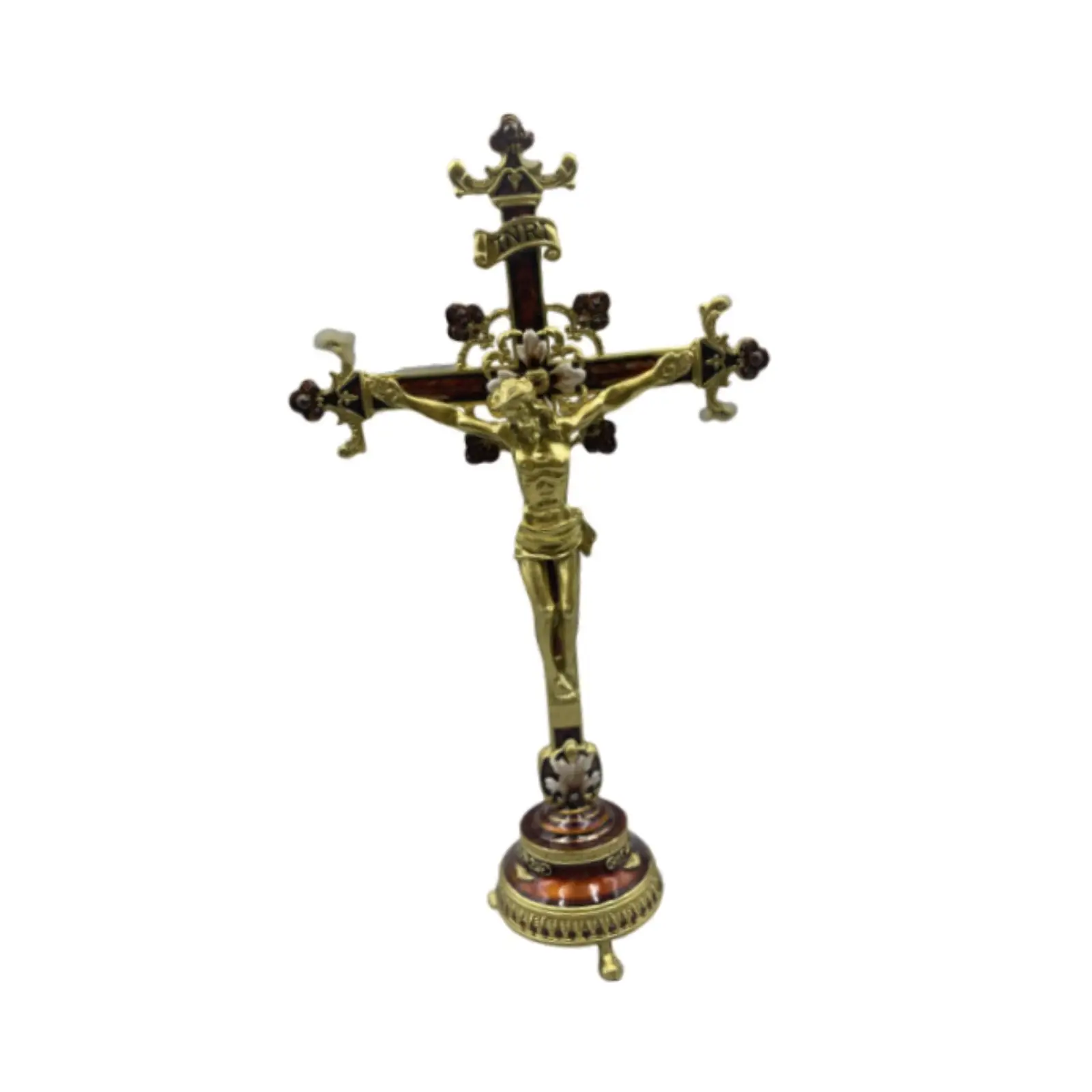 Металлическая Статуя Распятия Иисуса Религиозное Украшение Для Сада Патио Отеля