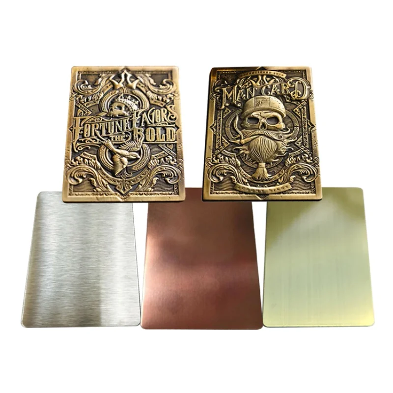 

Custom engraving logo brass stainless steel copper metal business card