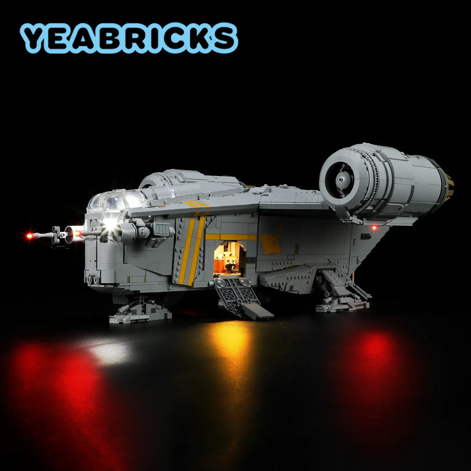 

Строительные блоки YEABRICKS, светодиодная лампа, набор для бритвы 75331, набор (не включает модель), кирпичи, крест, игрушки для детей