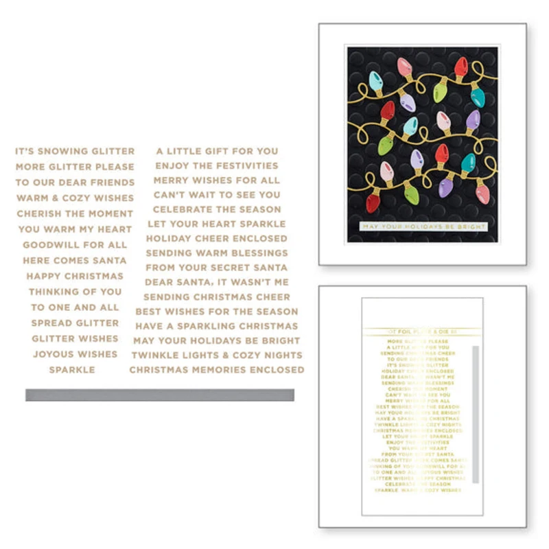 

Новинка 2022, рождественские английские слова, металлические Вырубные штампы и горячая фольга для самостоятельного изготовления бумажных поздравительных открыток, скрапбукинга, без прозрачных штампов