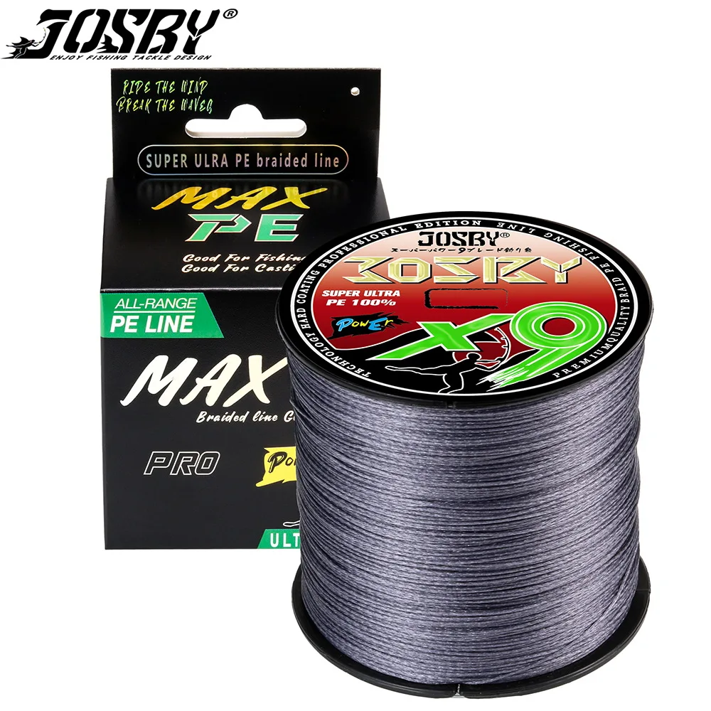 

JOSBY 8/9 Strands 300M 500M 100M PE Braided Multifilament Fishing Line Japan Multicolour Weave Extreme Super Strong Wire Pesca