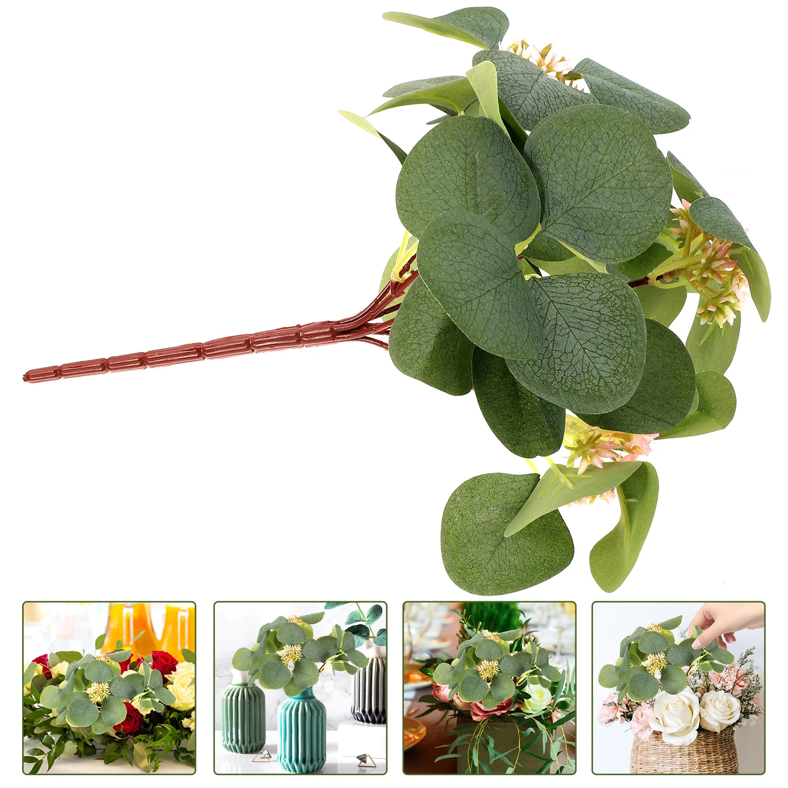 

Eucalyptus Leaves Stems Greenery Faux Artificial Fakebranches Dollar Wedding Arrangement Bouquets Vase Decors Floral Branch