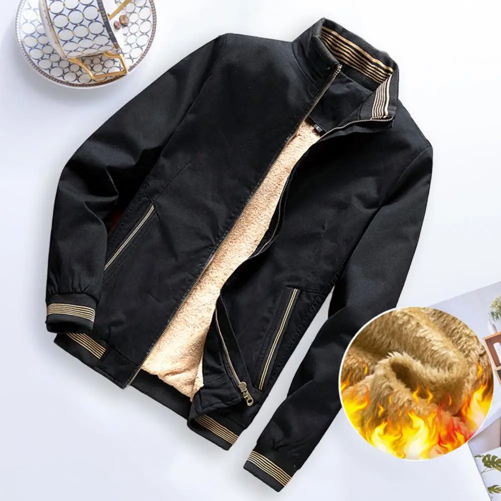 

Winter Jacket Trendy Outwear Thickened Fleeced Warm Jacket Coat for Working Jacket Coat Men's Jacket