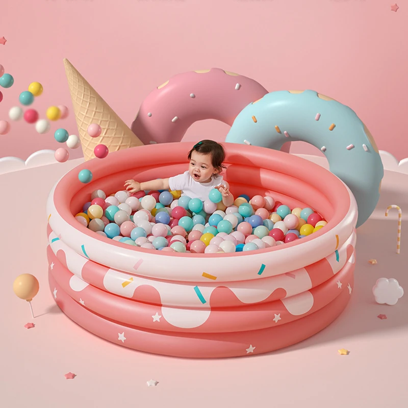

Многоразовый надувной бассейн, двухслойный, портативный, утолщенный для детей, водные игрушки, искусственная круглая детская игрушка для дома и улицы