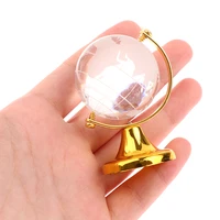 112 dollhouse miniature crystal rolling globe with stand study livingroom bedroom reading room furniture accessory