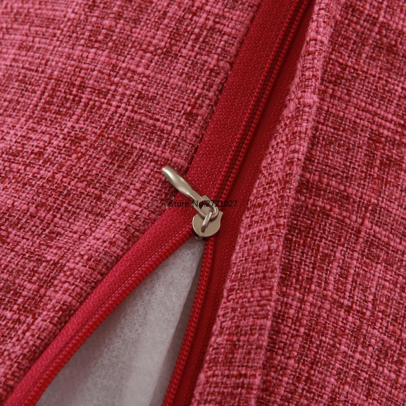 Горячая Распродажа льняная однотонная наволочка для дивана цвет чистый желтый