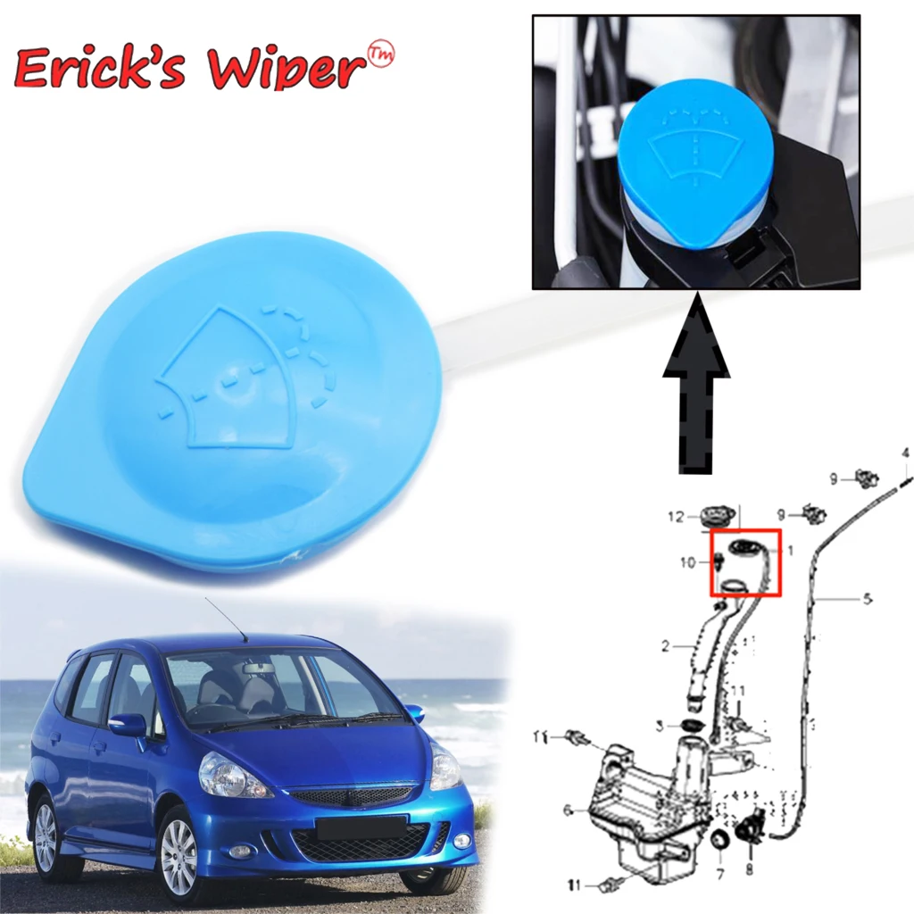 

Erick's Wiper, бачок для жидкости для омывателя ветрового стекла, крышка, крышка для Honda Jazz Fit MK1 2002-2008 76802 SAG H01