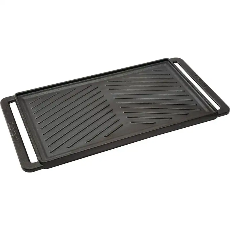 

Deluxe Cast Iron Teppanyaki & Hotplate Grill/Griddle Plate for Stove Top - Now Perfect for Even Heat Distribution, Dual Sided.