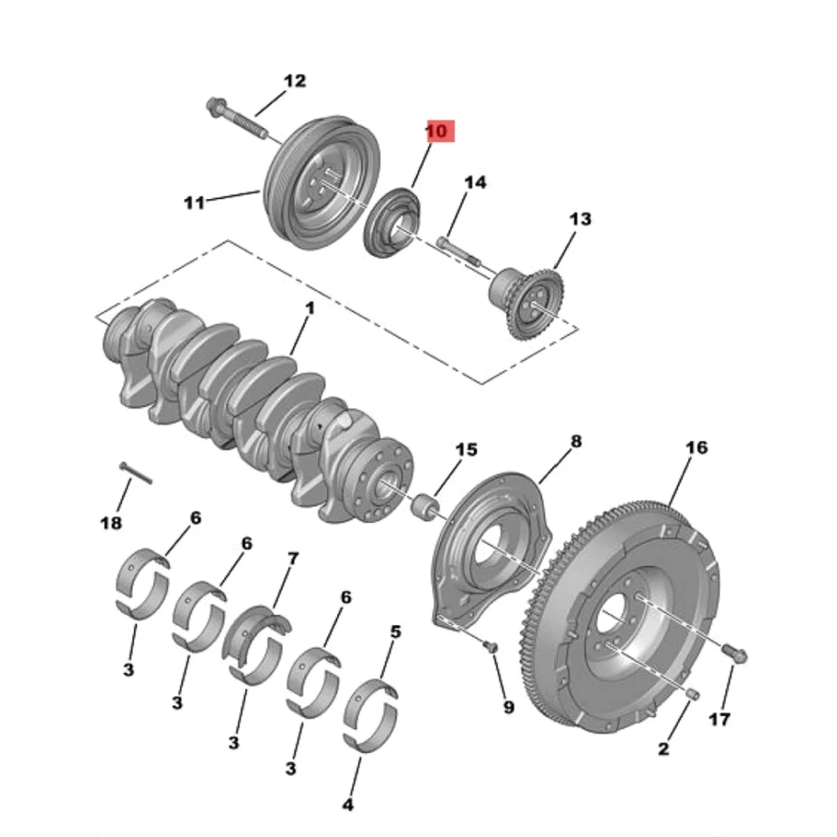 Сальник коленчатого вала 1116905 для LDV LTI