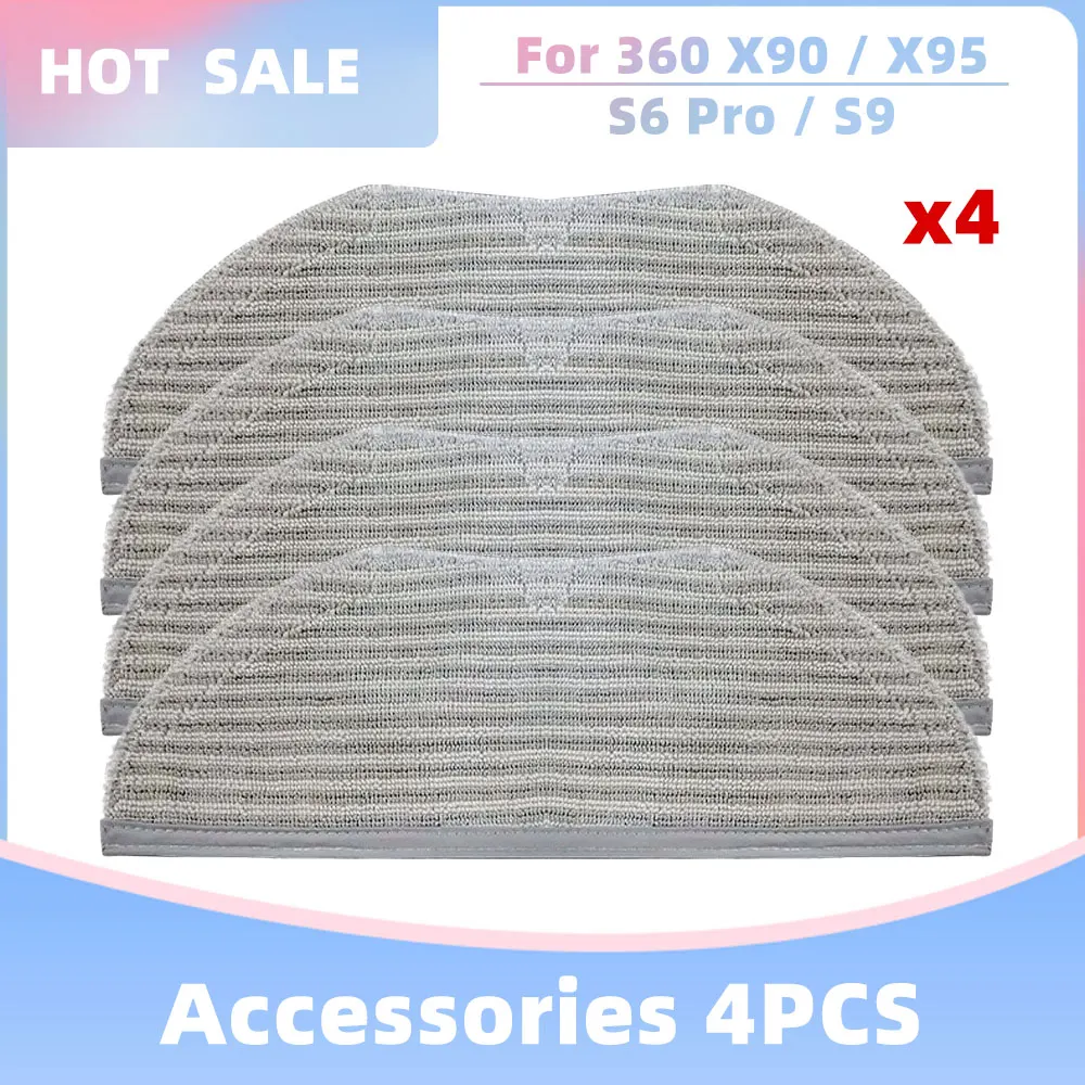 

Запчасти для робота-пылесоса 360 X90, X95, S6 Pro, S9, сменные детали, аксессуары, основная боковая щетка, Hepa фильтр, тряпочка для швабры