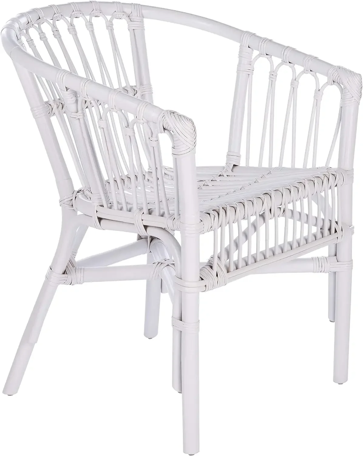 Safavieh Home Adriana Прибрежный белый ротанг (набор из 2 шт.) Стул с акцентом 0