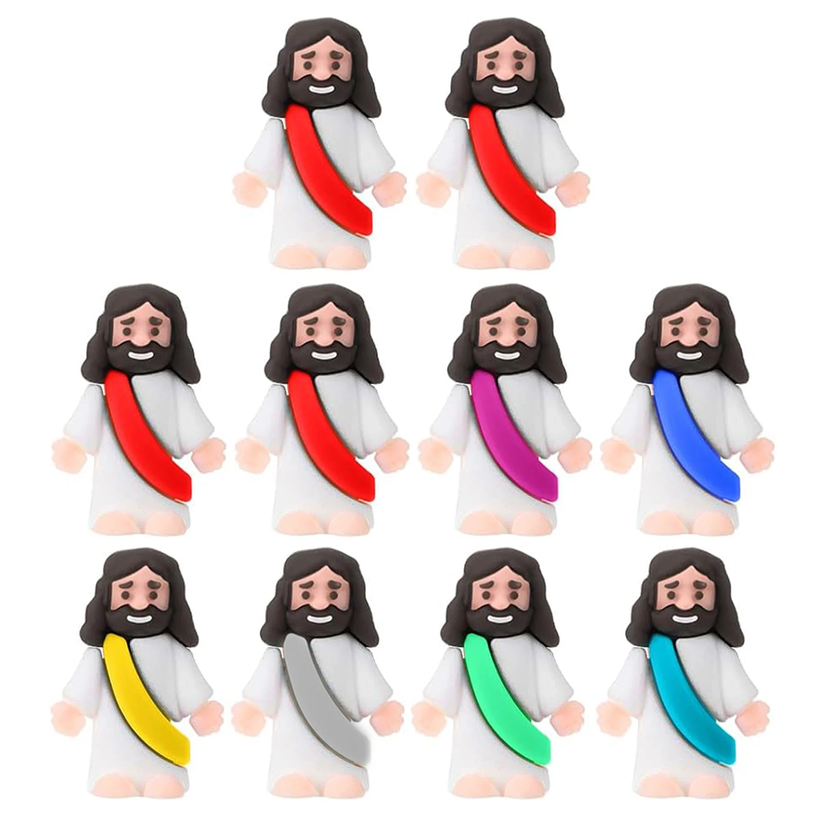 Оригинальный дизайн маленькие фигурки Иисуса набор из 10 предметов миниатюрные