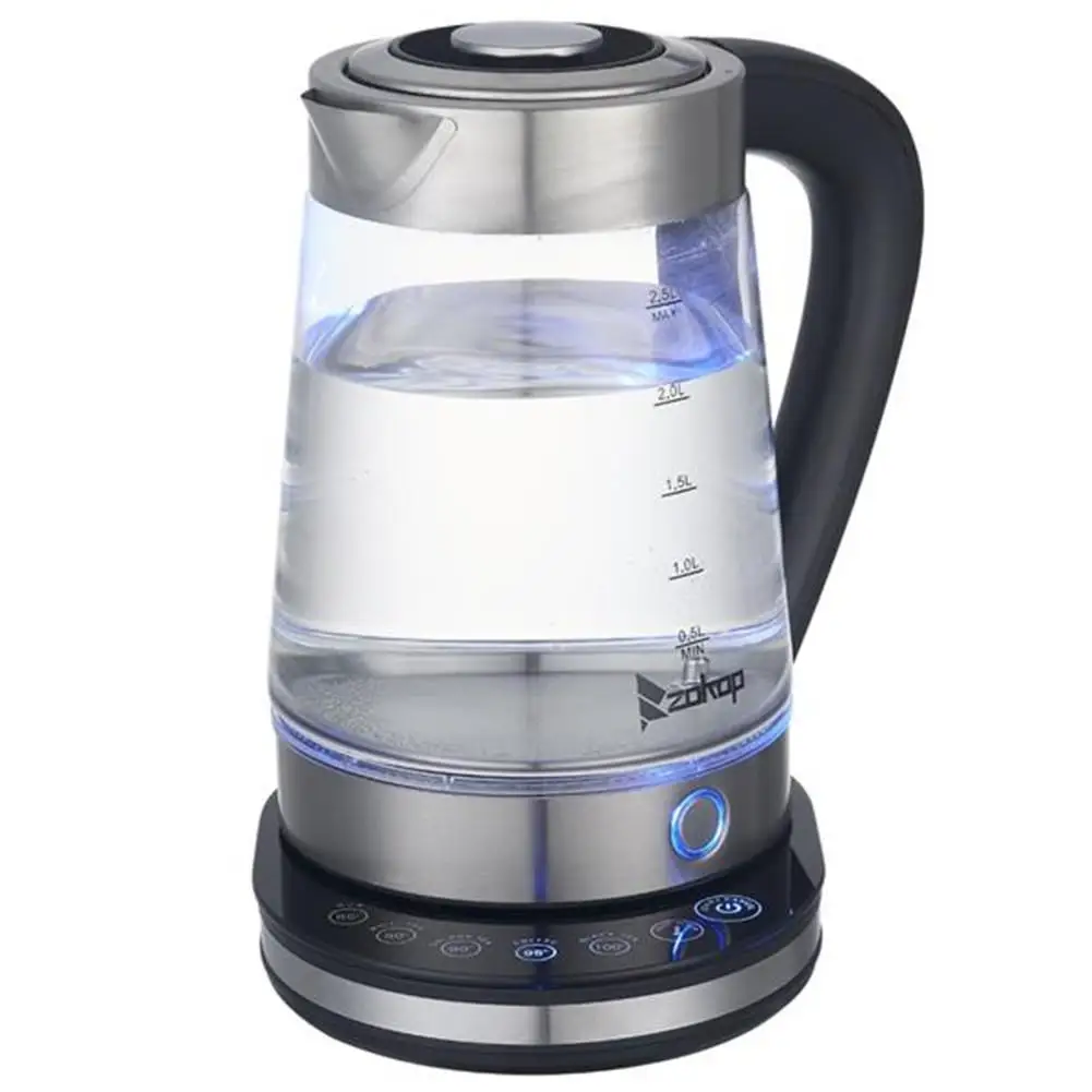 

2.5L Electric Glass Kettle HD-2005D 110V 1500W Fast Boiling Stainless Steel Hot Water Heater with Filter