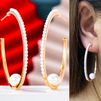 godki gorgeous shiny full pearls big earrings for women girl bridal wedding fashion birthday anniversary gift high quality